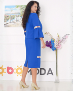 Conjunto Elegante de Vestido y Saco con Toques Artesanales