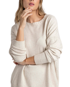 Conjunto de punto suave y casual para mujer