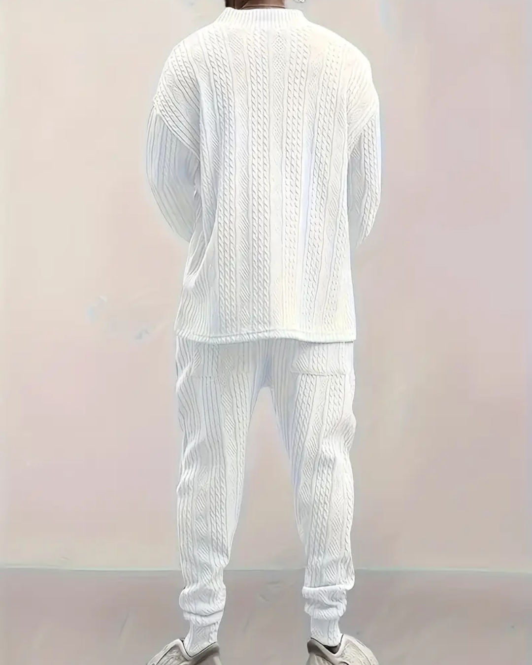 Conjunto de dos piezas en tejido con textura trenzada y cómodo ajuste®