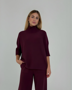 Conjunto de Punto Cuello Alto Para Mujer