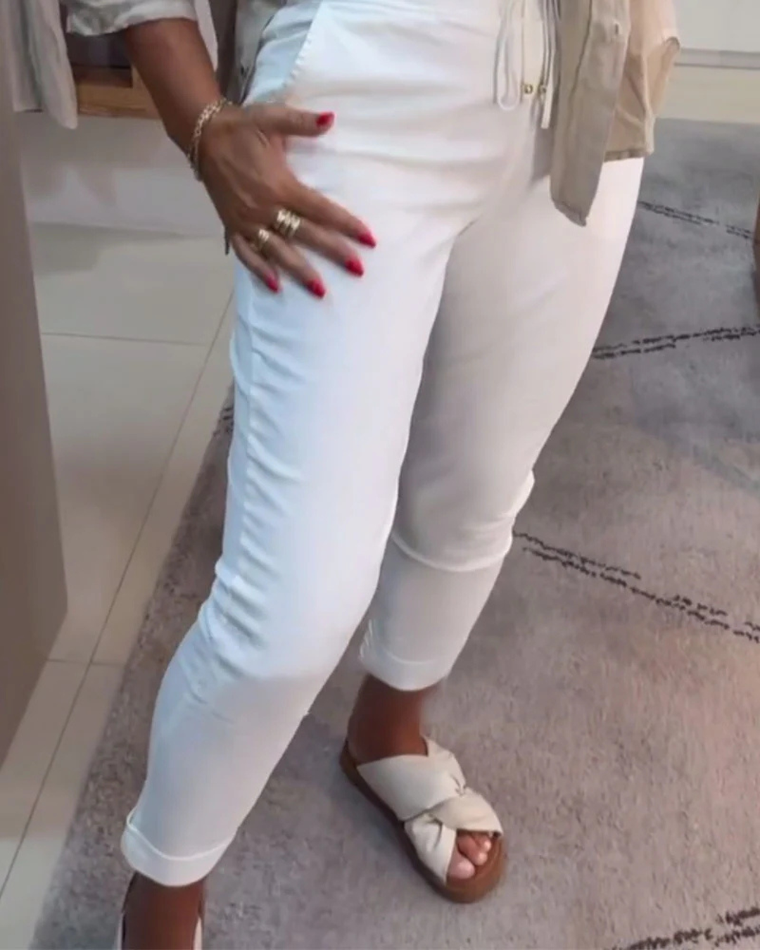 Pantalones anchos con ajuste elástico para mujer®