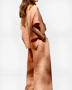 Conjunto de Camisa y Pantalón Holgado en Lino para mujer®