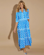 Vestido largo con mangas cortas y estampado de cadenas®