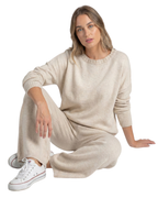 Conjunto de punto suave y casual para mujer