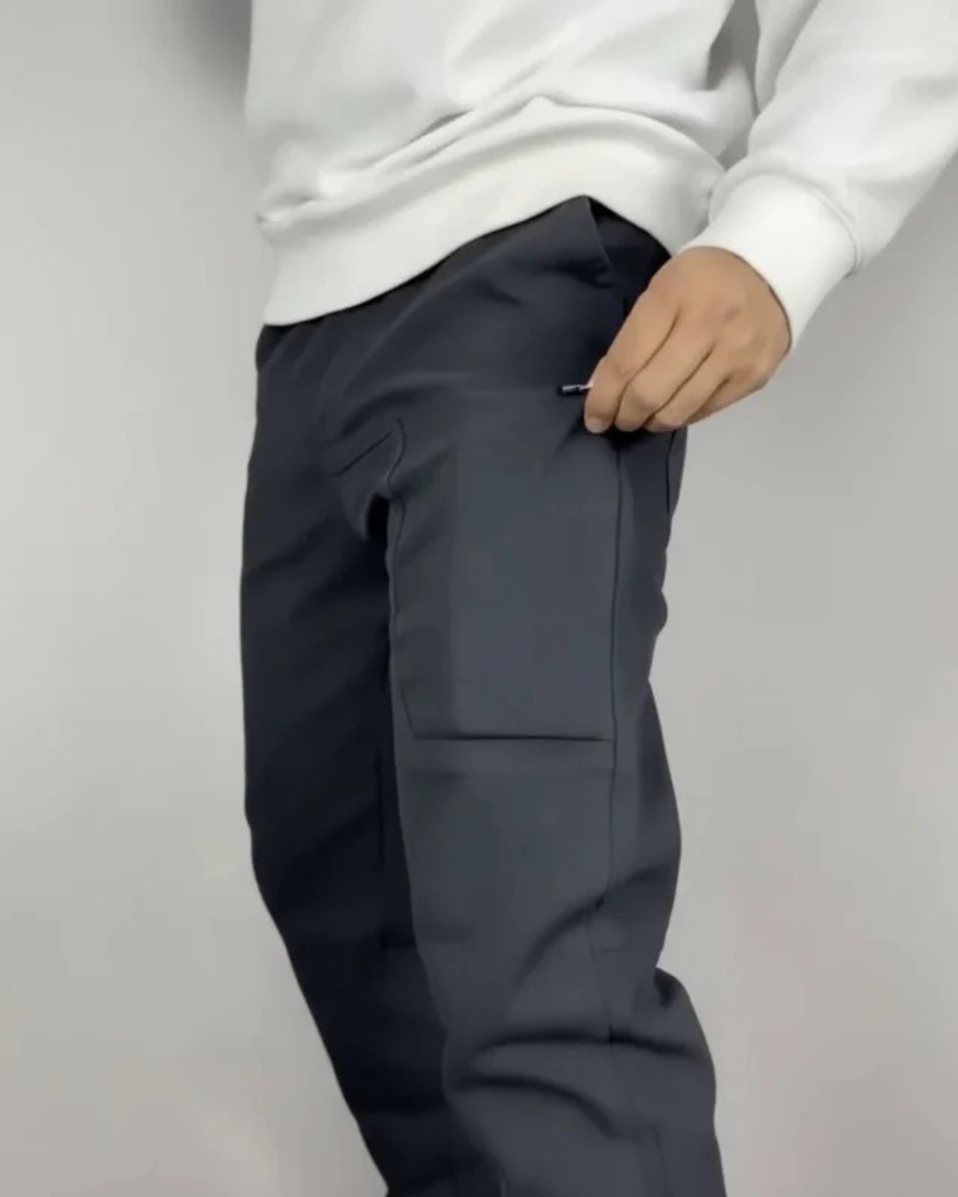 Pantalones elásticos premium ajustados para hombre®