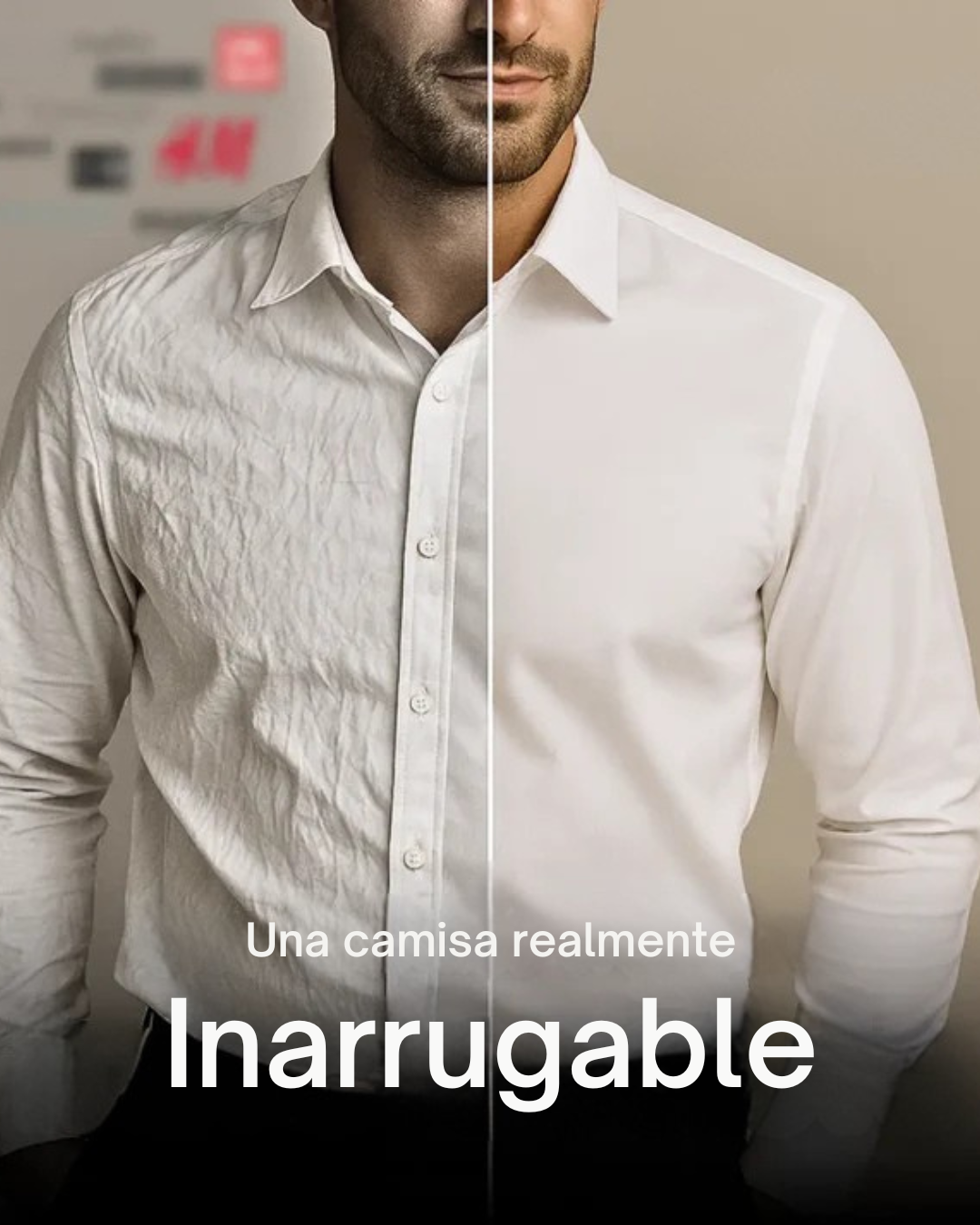 Camisa de manga larga Inarrugable para Hombres