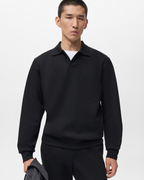 Polo de manga larga informal para hombre