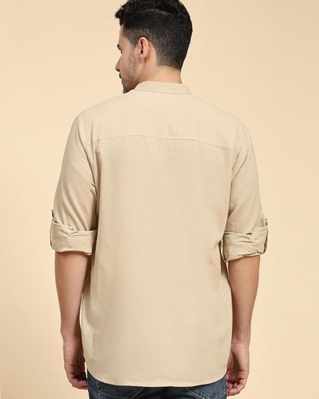 Camisa de Lino y Algodón para Hombre