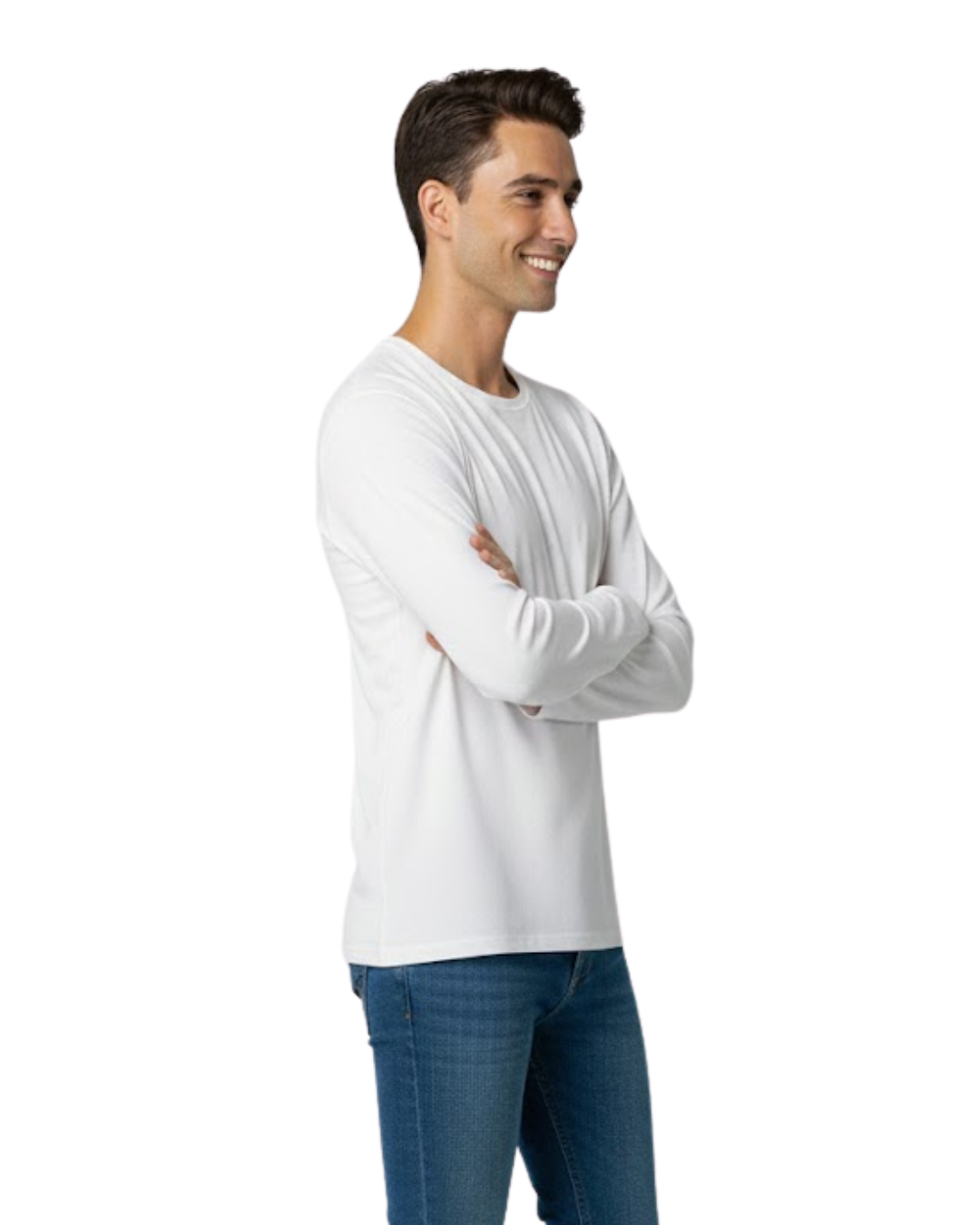 Polo de Manga Larga de Corte Ajustado para Hombre