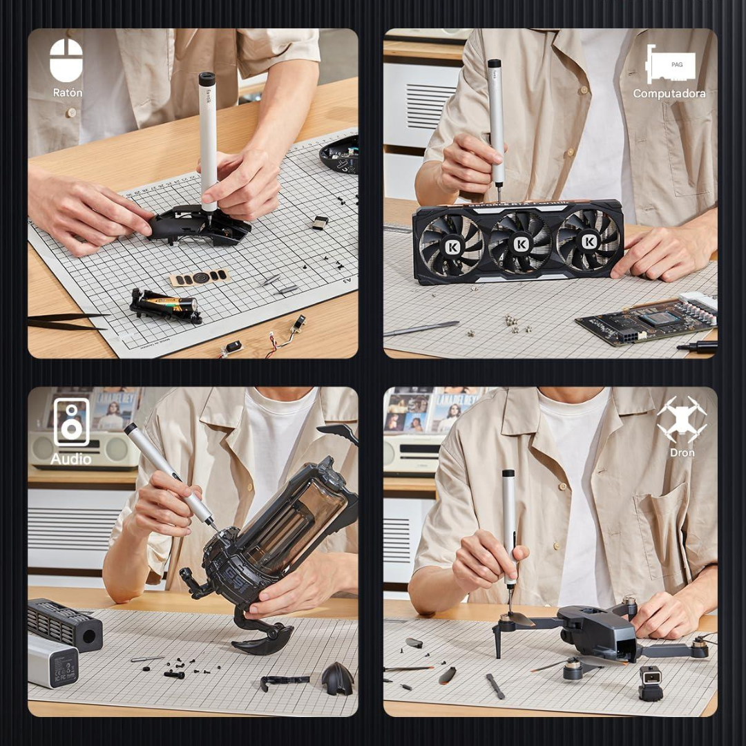 Mini destornillador eléctrico de 3.7V con 50 piezas de brocas magnéticas