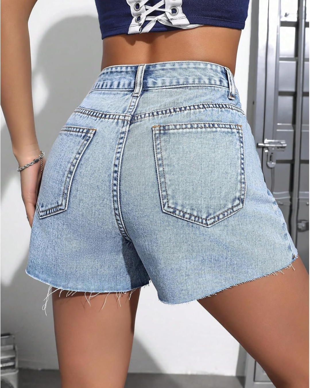 Short asimétricos con cintura alta