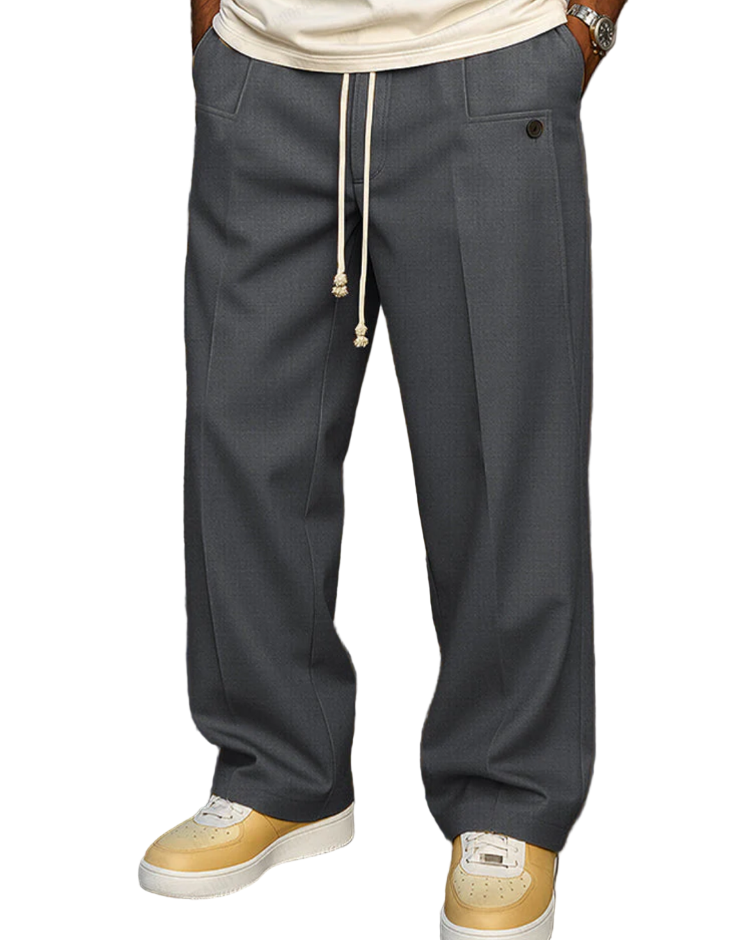 Pantalones elegantes para hombre con estilo sastrería con cordón®