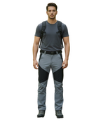Pantalones de senderismo duraderos e impermeables para hombre con forro polar y cinturilla elástica