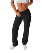 Pantalón de Pierna Recta y Cintura Alta para Mujer®