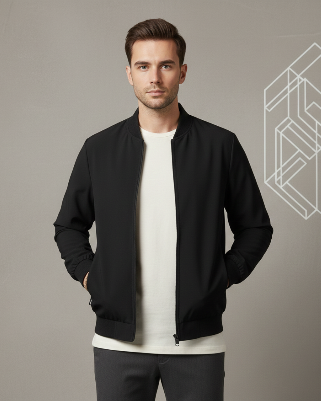 Chaqueta casual con bolsillos para hombre