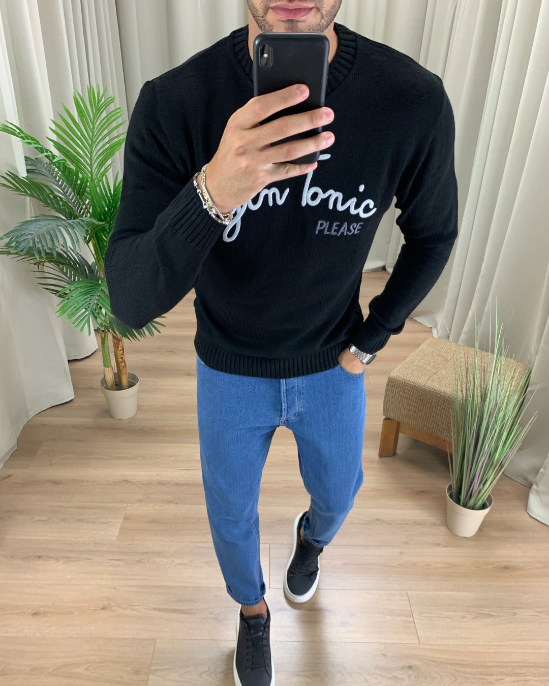 Suéter tejido de lana para Hombres