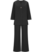 Conjunto Informal de Dos Piezas de Algodón y Lino Decorado con Botones para Mujer®