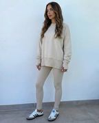 Conjunto Deportivo de Suéter Holgado y Pantalón para Mujer