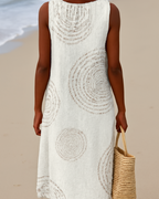 Vestido Estampado Largo de Corte Fluido®