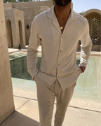 Conjunto Elegante con Acabado en Lino para Hombres®