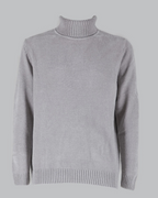 Jersey de cuello alto de lana con manga larga para hombre