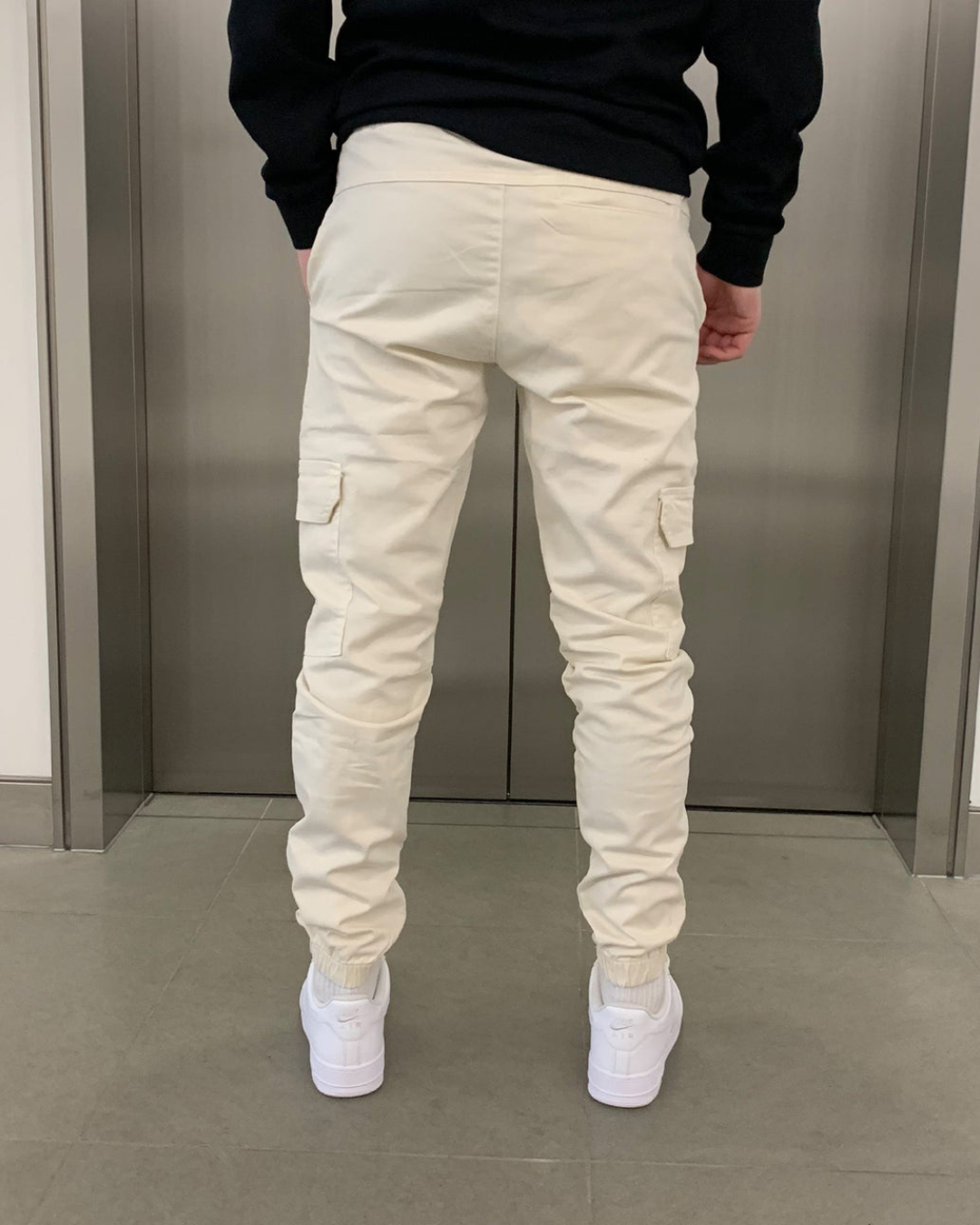 Jogger Cargo de algodón elástico para hombre