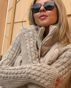 Chaqueta casual de manga larga con cremallera para mujer