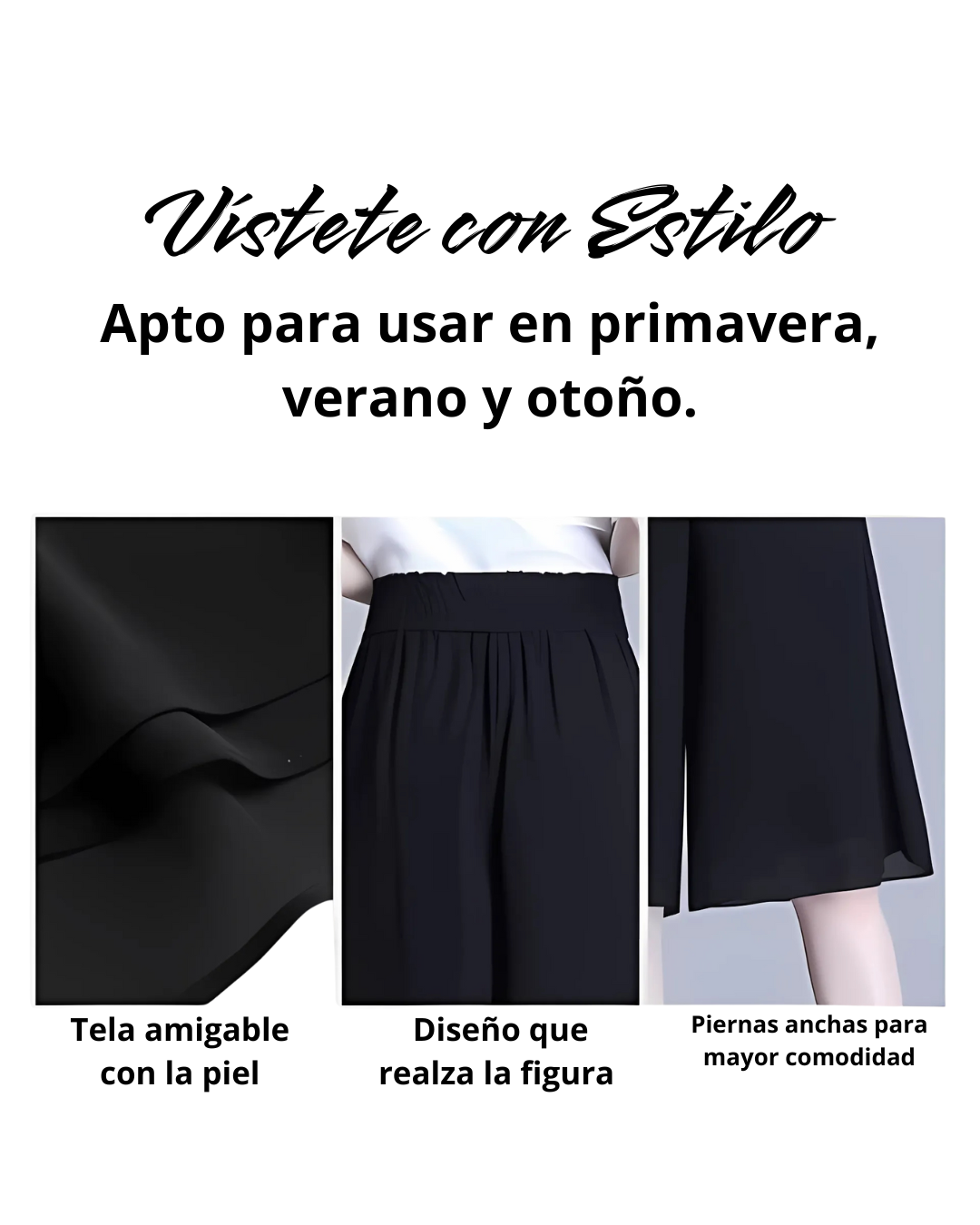 Falda Corta Estilo Culotte de Verano con Cintura Alta para Mujer