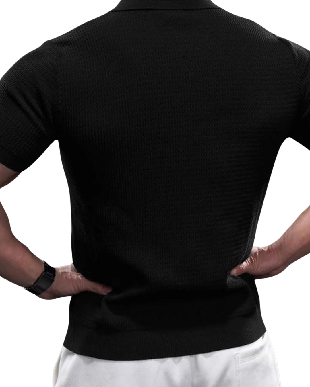 Polo de Punto para Hombre con Tejido Jacquard Estilo Moderno y Confort Superior