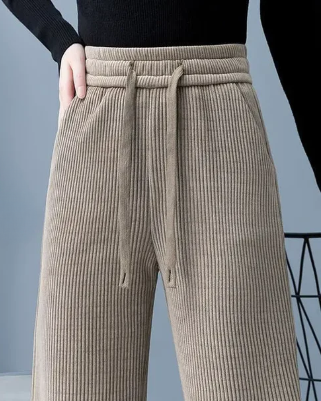 Pantalones anchos de terciopelo informales para mujer®