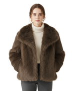 Abrigo de pelo sintético elegante para mujer®