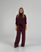 Conjunto de Punto Cuello Alto Para Mujer