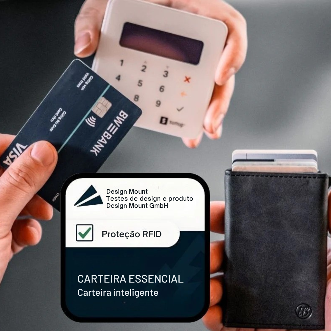 Cartera minimalista con protección RFID y extracción rápida de tarjetas