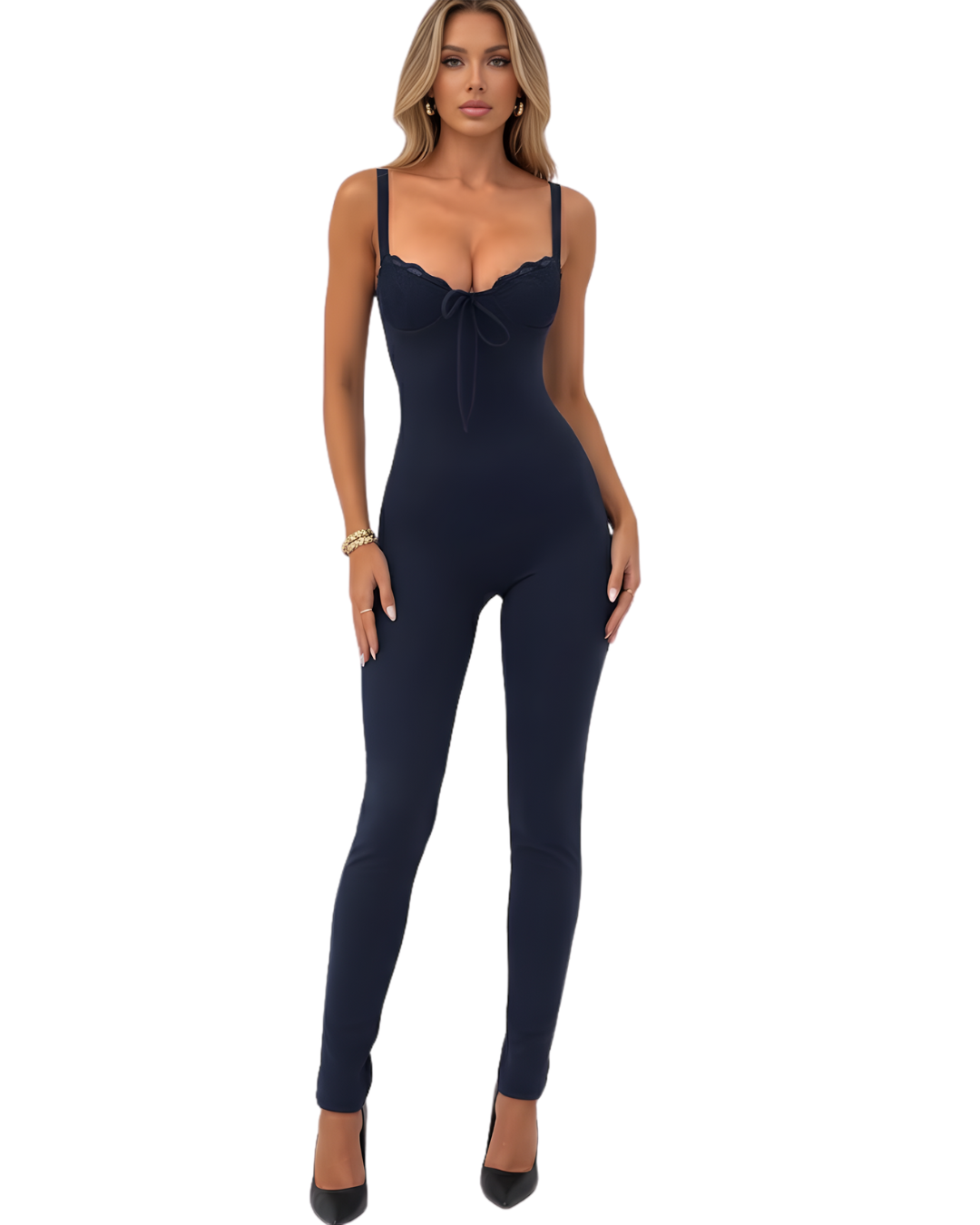 Mono Enterizo Negro Dionne Silueta de Alto Impacto®