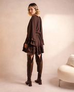 Vestido corto con volantes