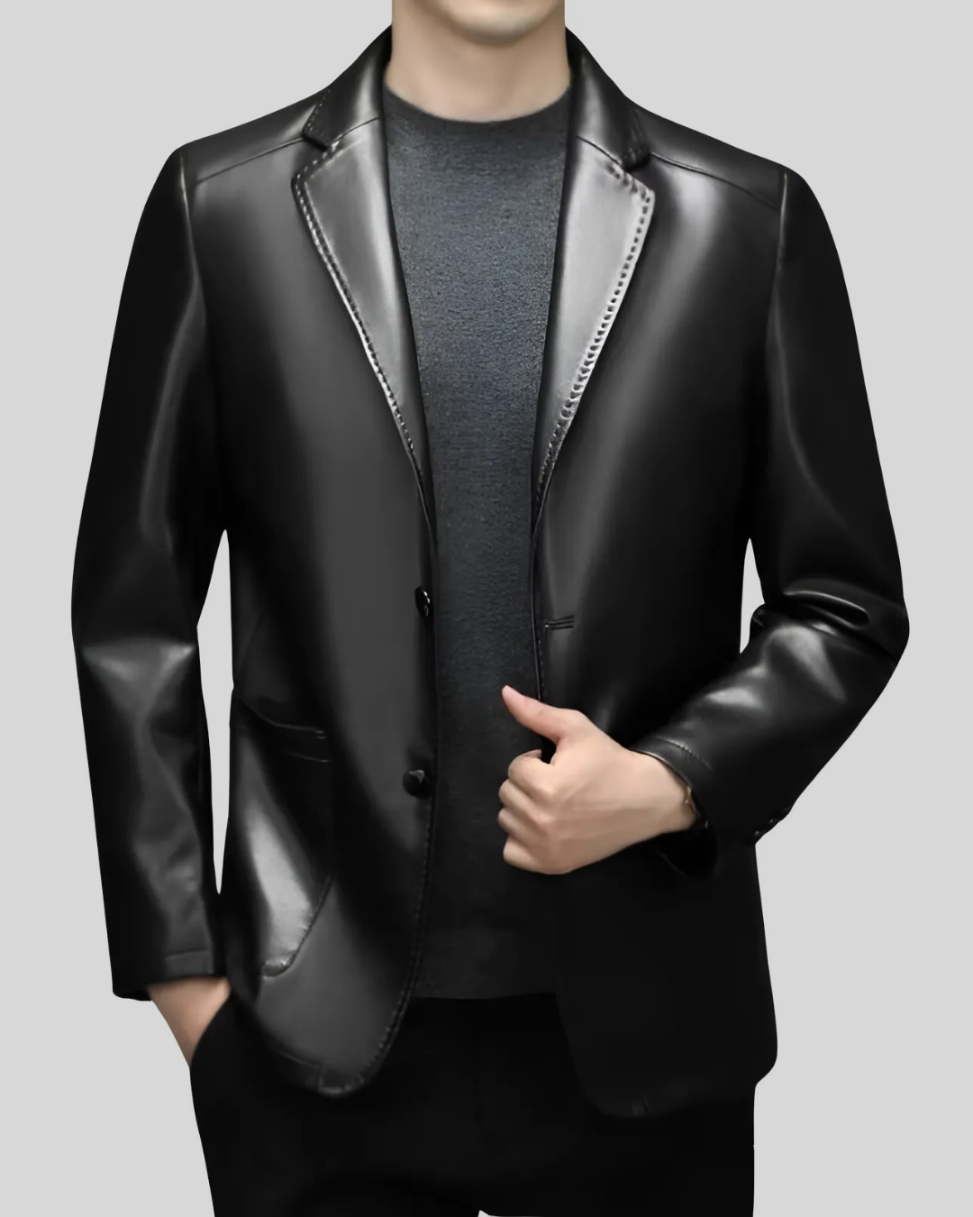 Chaqueta de Cuero Elegante de Alta Calidad