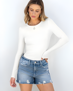 Camisetas de Manga Larga Ajustadas y Básicas para Mujer®