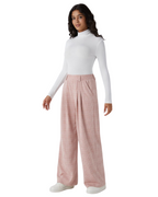 Pantalones casuales de cintura alta con bolsillos laterales para mujer®