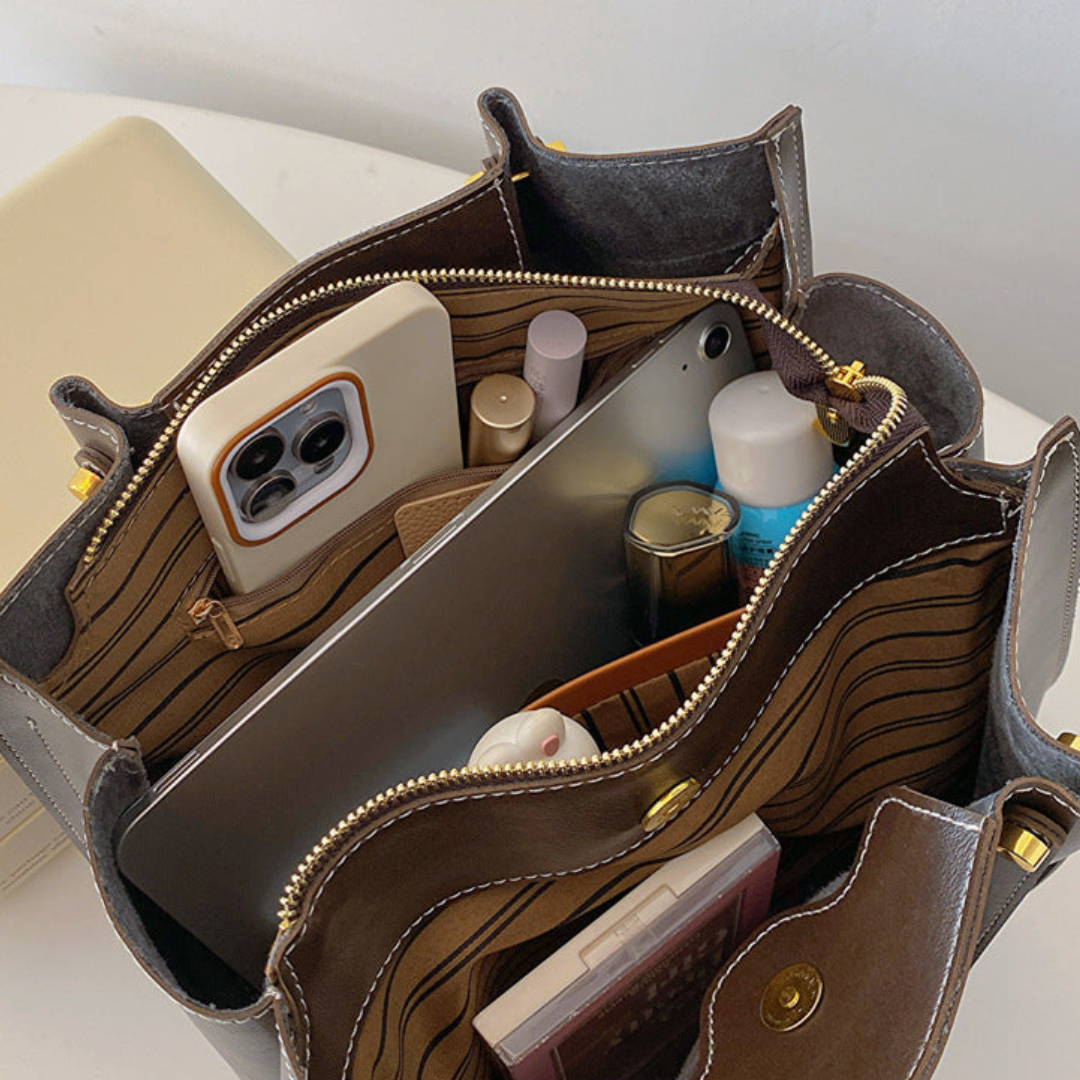 Bolsa de cuero de primera calidad con varios compartimentos®