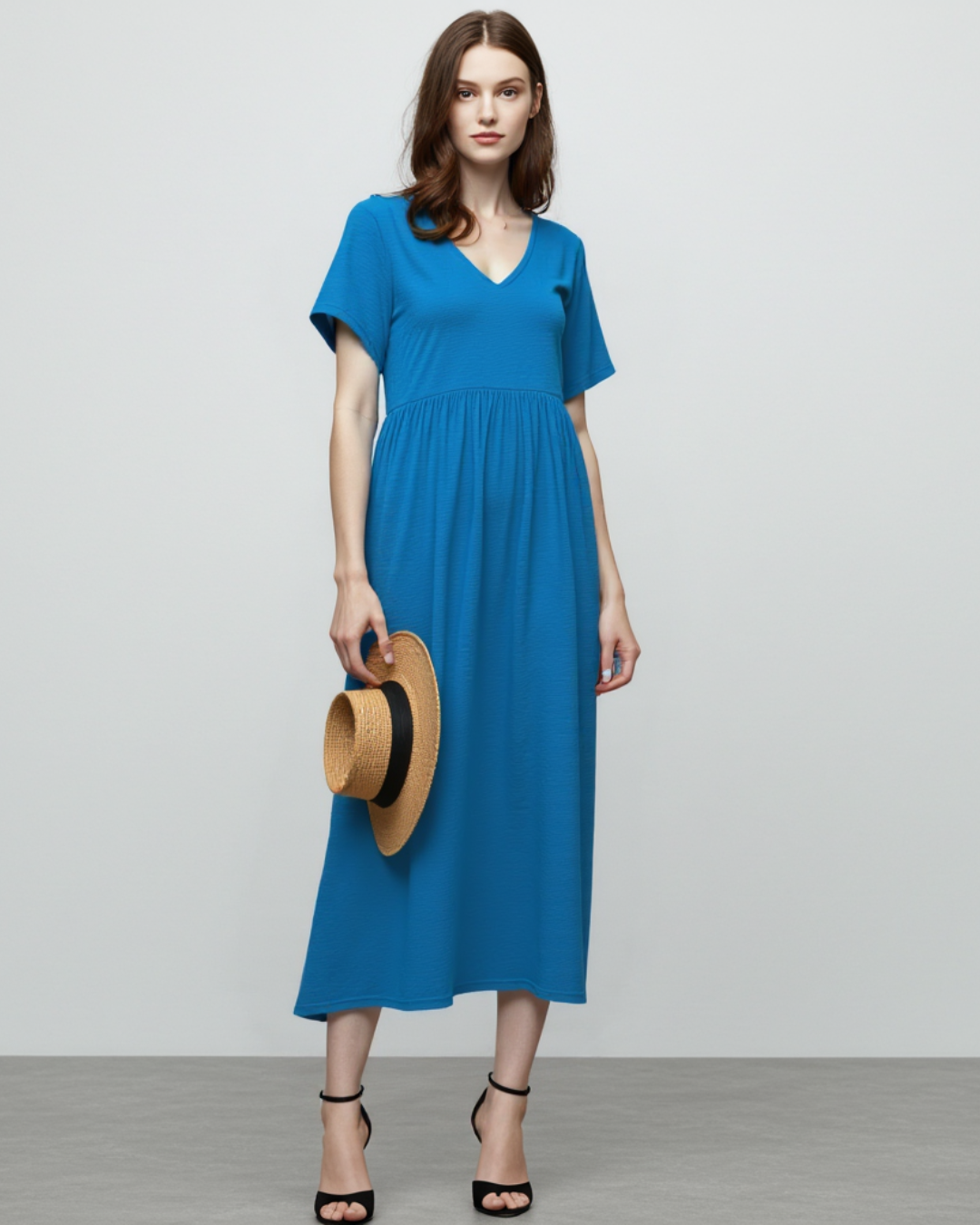 Vestido Largo de Algodón con Bolsillos