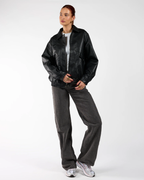 Chaqueta De Cuero De Alta Calidad y Comodidad Para Mujer