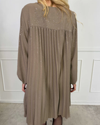 Vestido plisado con brillo®