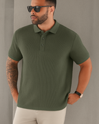 Camisa Polo con Tejido Acanalado para Hombre
