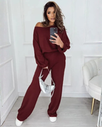 Conjunto Holgado de Dos Piezas con Tejido Suave para Mujer®