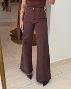 Pantalón de Pierna Ancha y Silueta Fluida para Mujer