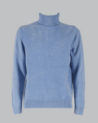 Jersey de cuello alto de lana con manga larga para hombre