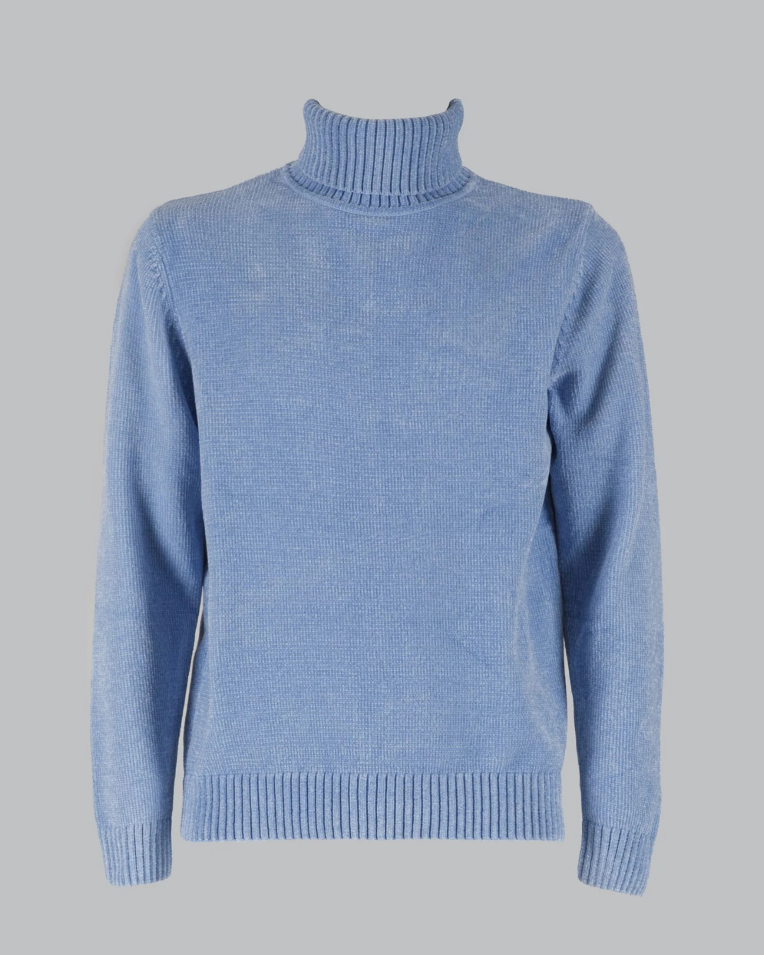 Jersey de cuello alto de lana con manga larga para hombre