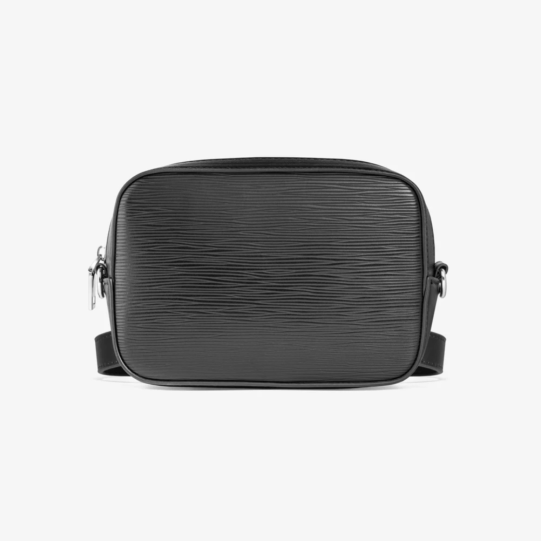 Bolso bandolera de cuero sintético con bolsillo frontal para hombre