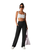 Pantalón de Pierna Recta y Cintura Alta para Mujer®