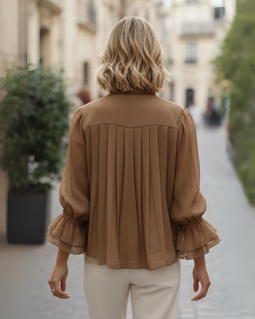 Cárdigan casual con cuello de solapa para mujer